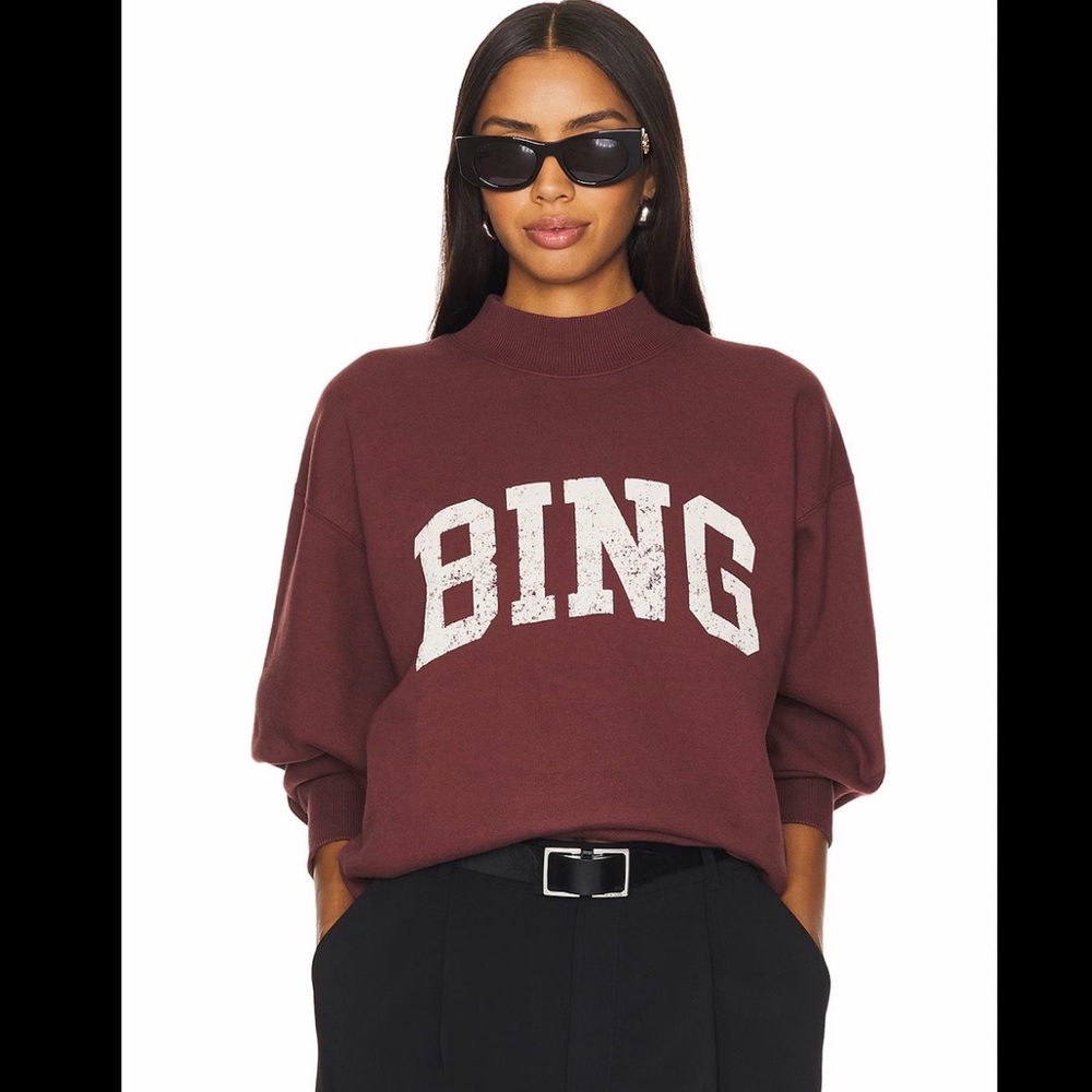 Anine Bing Women's Burgundy Sweatshirt